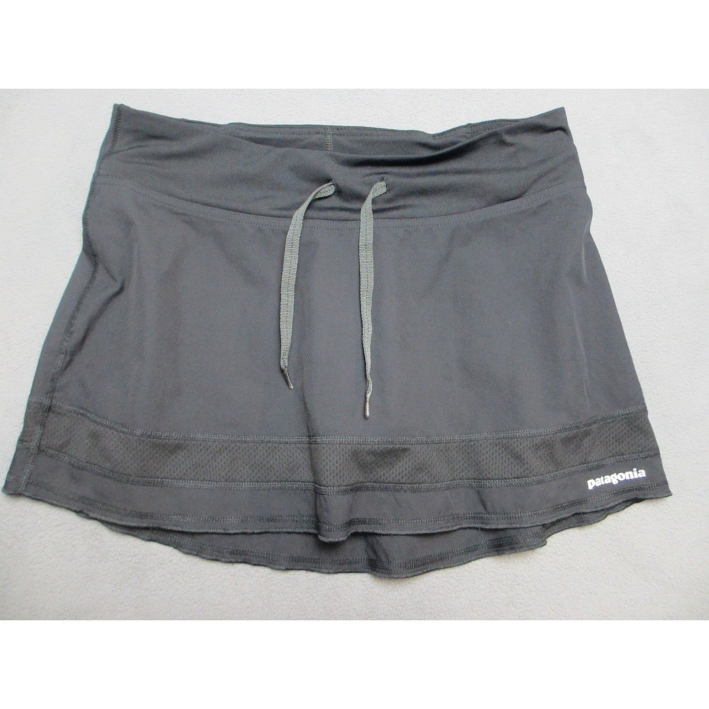 Patagonia Skort Womens Small Gray Skirt Strider Athletic Lined Tennis Drawstring
